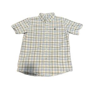 Ariat Light Blue and Cream Plaid Button Down Shirt